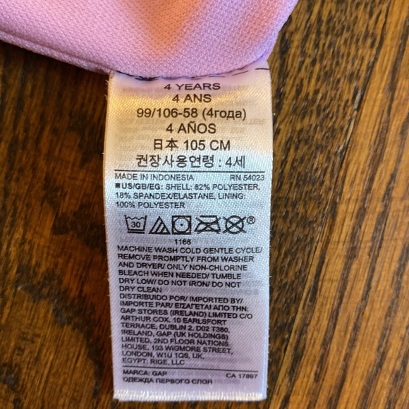 Baby Gap 4 year one piece bathing suit/rash guard. Purple ice cream cone print. - Picture 10 of 11